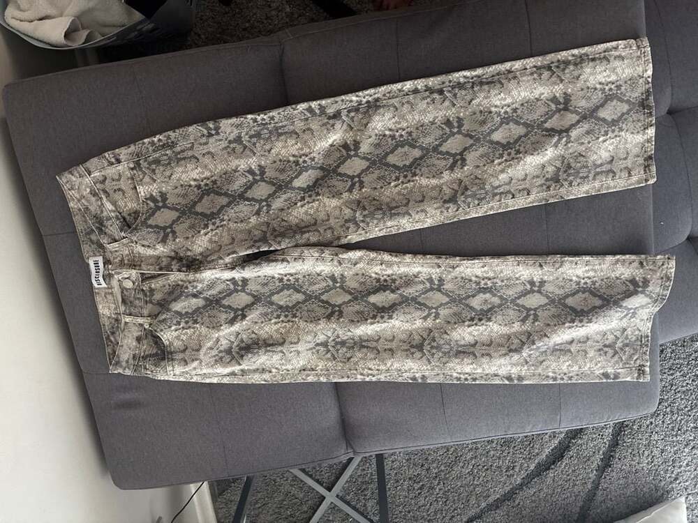 Disclosure Snake Print Straight Leg Jeans